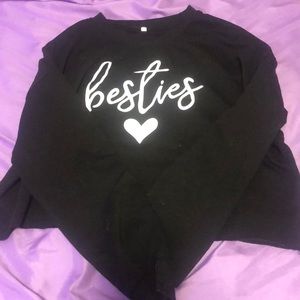 Black Baggy Shirt “Besties”